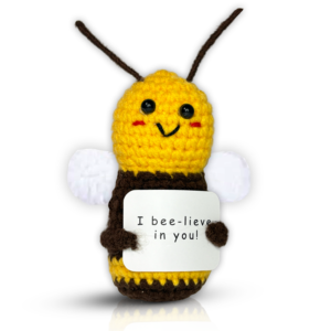 Positive crochet Bee