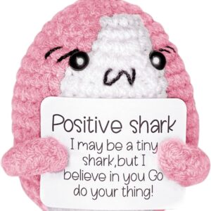 Introducing the PICKLE BUDDIES Positive crochet animals. Emotional Support Plush. Crochet plushies. Emotional Support Crochet Gift. Crochet Positive Shark. Inspirational Crochet Positive Grey Pink, from new crocheted animals . The Positive Pink Shark brings love, fun and joy. Its vibrant pink hue will connect you to your sweet, optimistic side when you need it most! Playful color makes it a perfect choice for those who want to bring positivity, love and a bit of whimsy to their environment. Handcrafted with love, these are the perfect mini positive crochet animals for those days when you need a comforting hug. Its soft texture and charming design make it the ideal emotional support stuffed animal for any young person or teen seeking comfort and motivation. This positive crochet animal isn’t just a cute figure—it’s a symbol of positivity and emotional support. Whether it's on your desk, bed, or in your favorite spot, this emotional support plushie will be your daily reminder that there’s always something to smile about. Gift it to a friend or loved one theese emotional support plushies and watch how its positive energy brightens their day. With its warm and adorable design, is a unique emotional support buddy, perfect for those who need a constant source of emotional support. Whether as a gift or for yourself, PICKLE BUDDIES Positive crochet animals. Emotional Support Plush. Crochet plushies. Emotional Support Crochet Gift. Crochet Positive Shark. Mini crochet animals are the perfect choice to spread love and support.