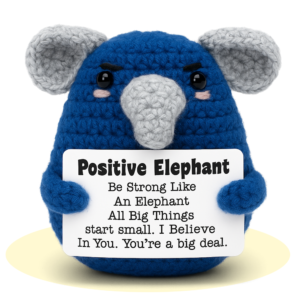 Positve Elephant Emotional Support Crochet
